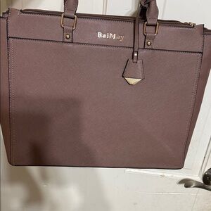 BaiMay Structured Tote in Mauve Brown